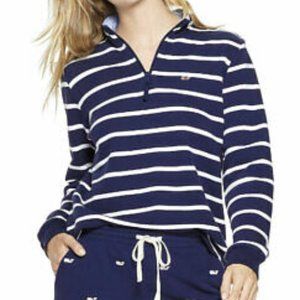 Vineyard Vines x Target Zip Pullover - Navy Striped, Medium